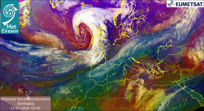 WATCH: Storm Brendan shatters door of Limerick shop