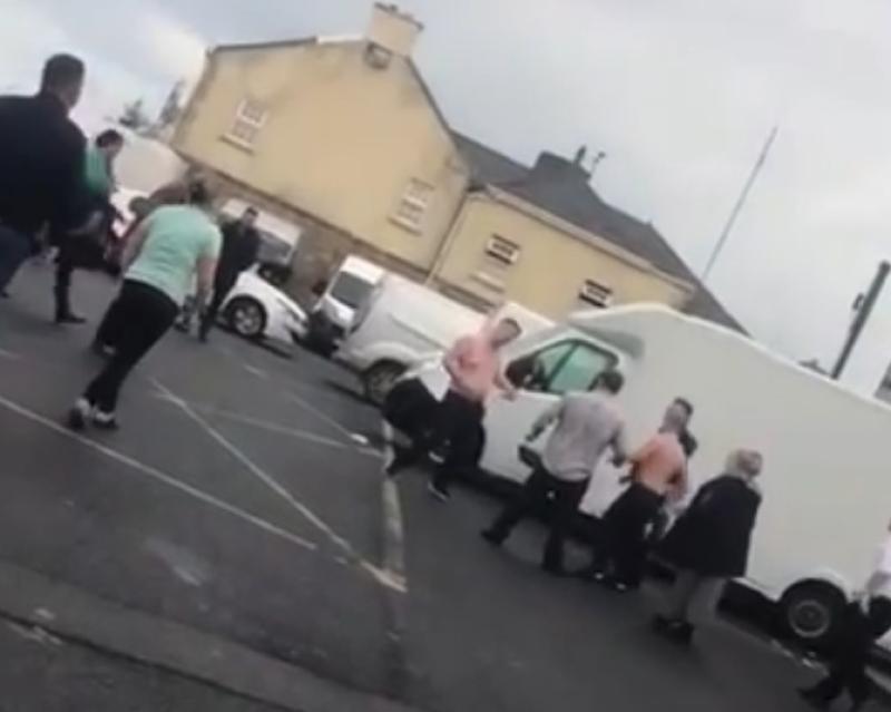 Bare-chested dancing turns to bare-chested fighting in Limerick town