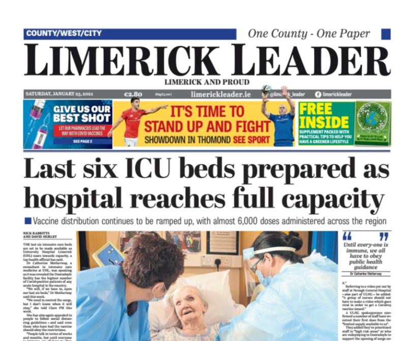 One CountyOne Paper Get your copy of the 'new look' Limerick Leader