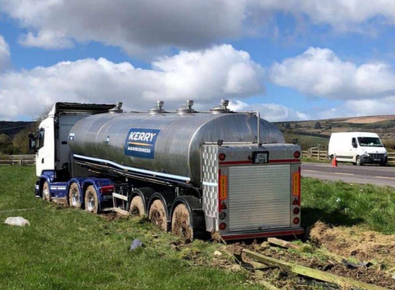 Milk lorry ends up in field following crash in Limerick