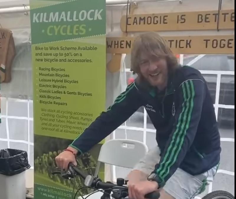 WATCH: Limerick priest helps camogie club complete cycling challenge