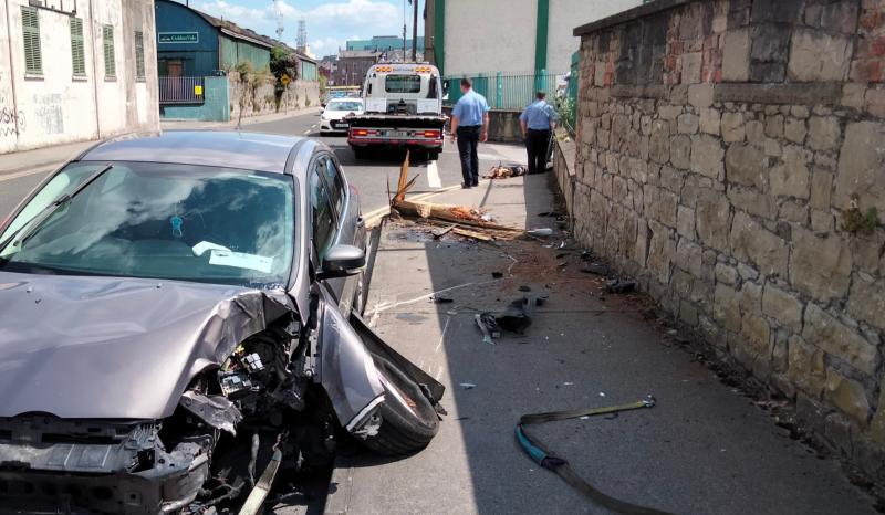 BREAKING: ESB pole flattened in Limerick crash