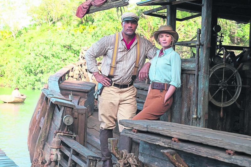 Dwayne Johnson as Frank and Emily Blunt as Lily in new film Jungle Cruise. all pictures: frank masi/2020 disneyenterprises inc.  