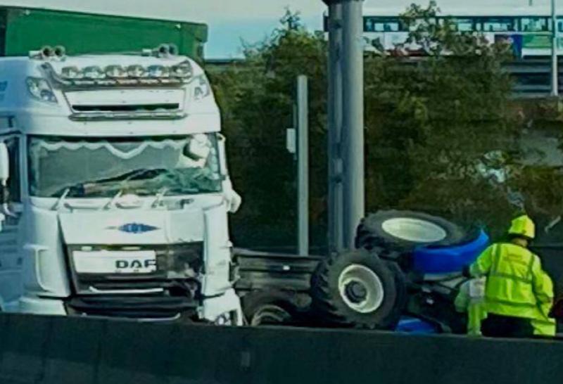 BREAKING:  Crash between tractor and truck in Limerick