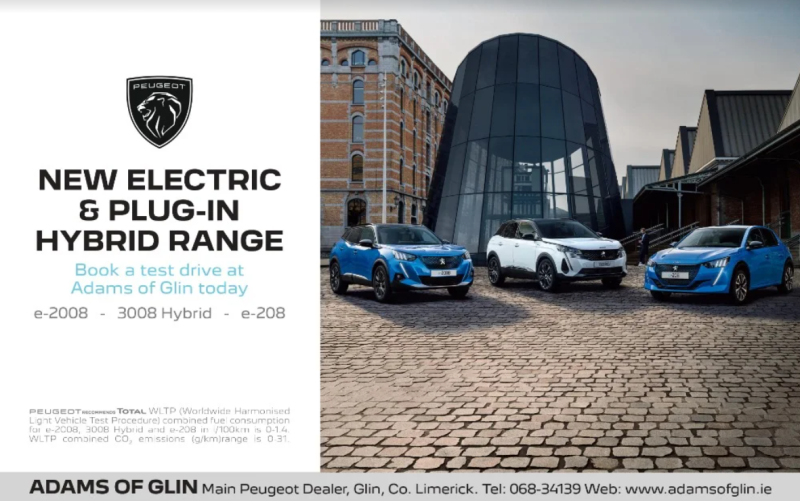 Adams of Glin PEUGEOT announce 221 offers with low finance including up to &euro;4k scrappage