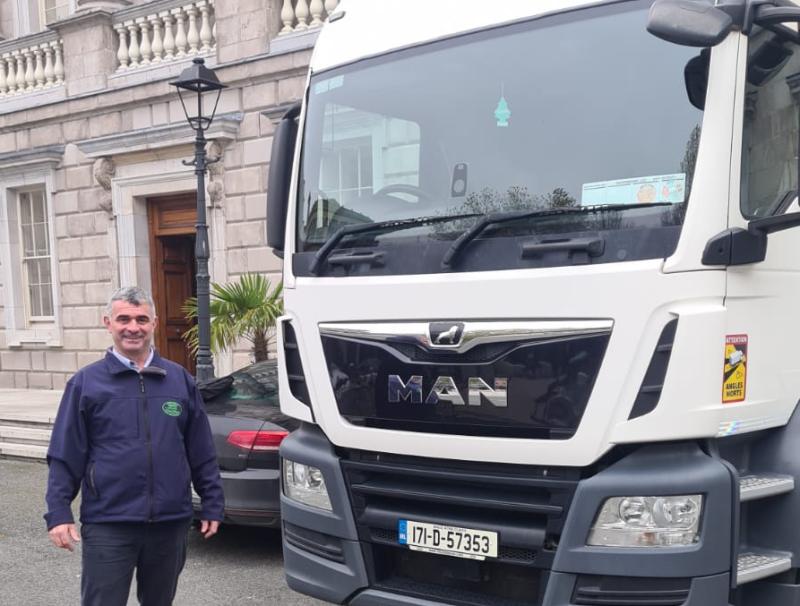 Limerick TD arrives at Leinster House in his own lorry