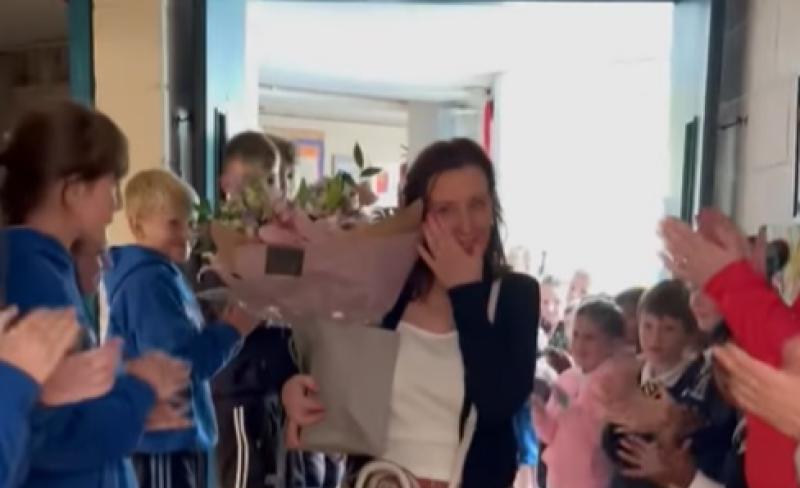 WATCH: Limerick school's emotional farewell to long-serving secretary