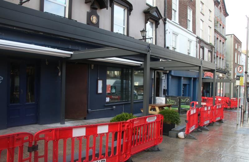 Outdoor dining structures installed in Limerick