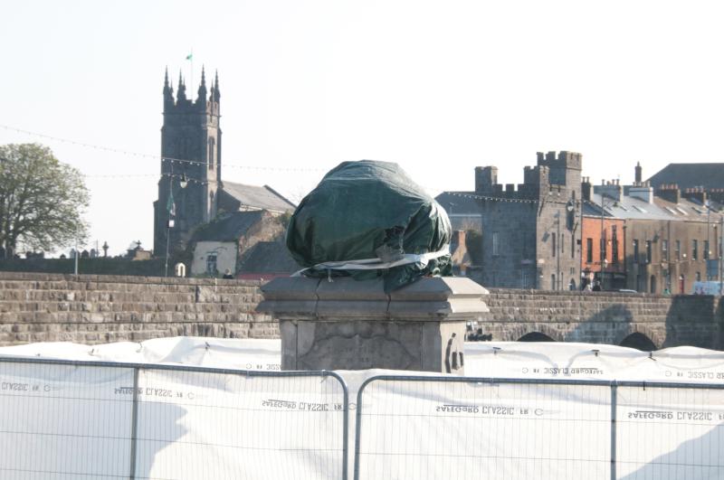 Works underway to repair Limerick's historic Treaty Stone