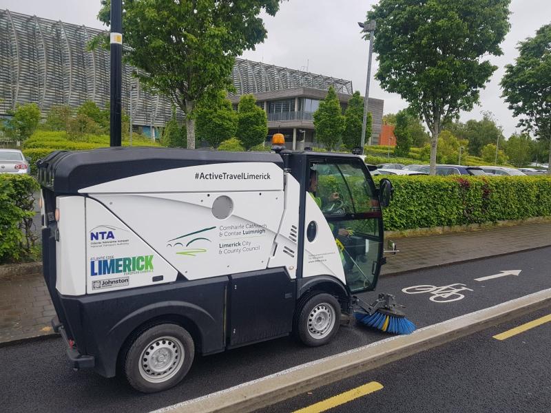 Council takes delivery of mini sweepers to clear cycle lanes across Limerick