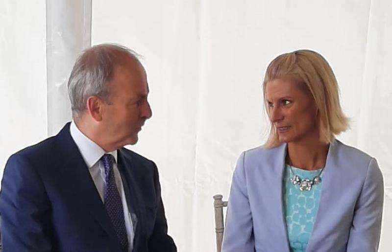 Micheal Martin and Pippa Hackett