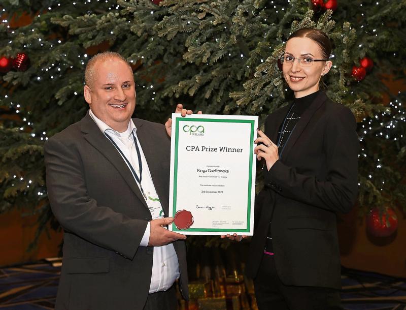 Limerick student receives top CPA Ireland prize