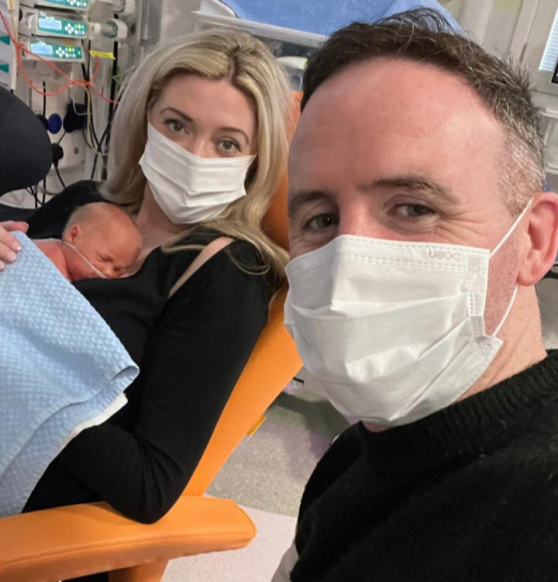 Former Limerick TD and Fair City star share homecoming of their newborn twins