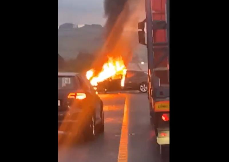Car fire causes major delays on Limerick motorway