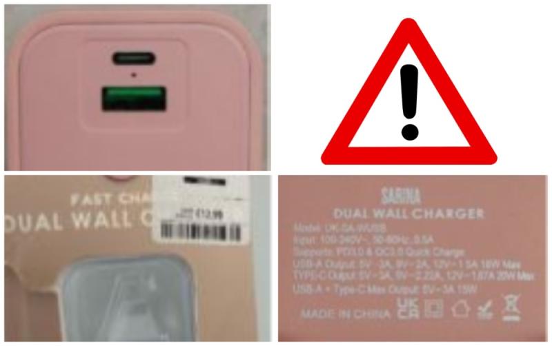 Warning: recall of charger due to threat of electric shock and fire 