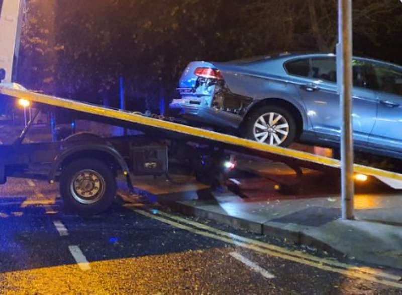 CAUGHT: Drunk driver crashes into wall after attempting to evade Gardaí