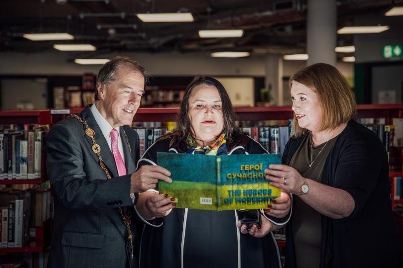 Ukrainian book shelf opens at Limerick City Library