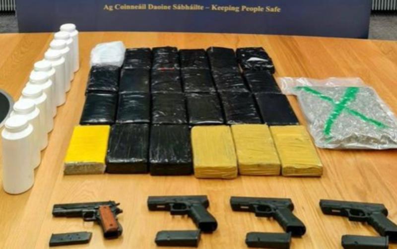 Four arrested as garda&iacute; seize &euro;2 million worth of cocaine along with cannabis and firearms