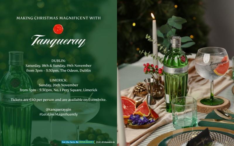 Unleash your inner mixologist this Christmas at Tanqueray Limerick's magnificent masterclass  