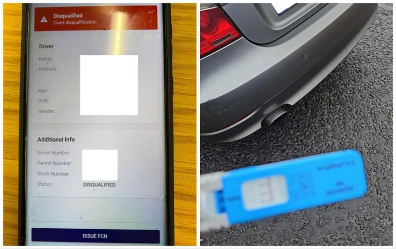 Gardaí intercept speeding and disqualified driver after testing positive for cannabis