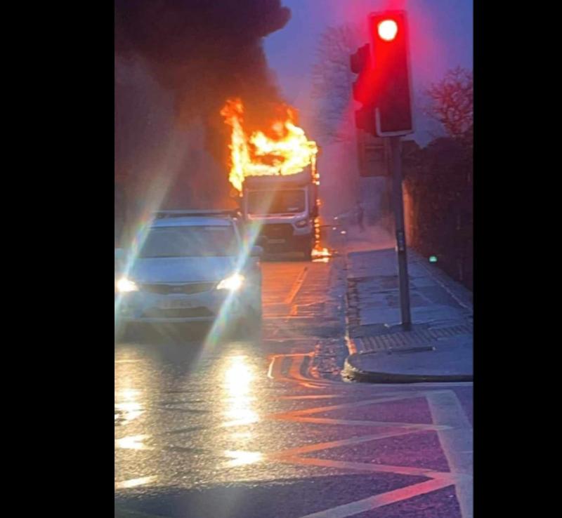 WATCH: Blaze sparks traffic chaos in Limerick
