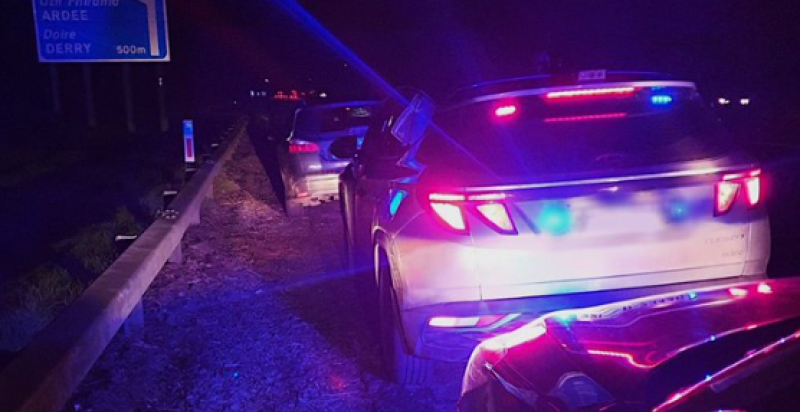 Unlicensed motorist who overtook Gardaí on M1 found to have live bench warrant 