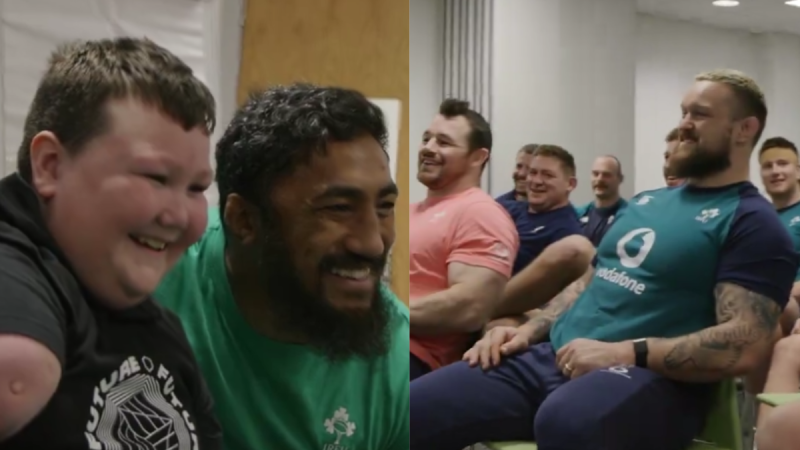 'A magical morning' - Irish rugby team sing to Dáire Gorman during special visit to Ireland camp