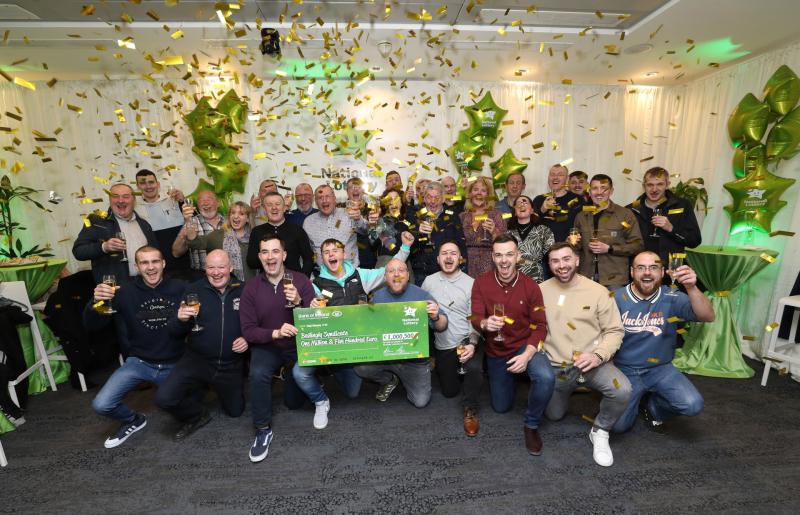 Champagne celebrations as work syndicate win Lotto