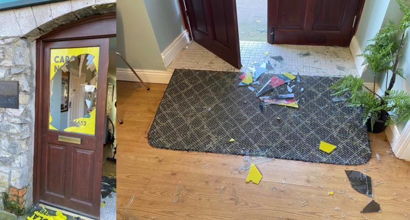 TD vows to continue 'undeterred' after window smashed in her office