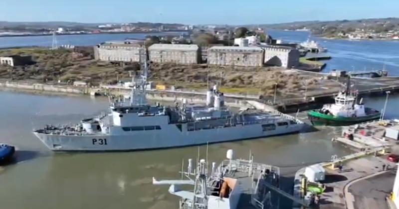 WATCH: 'Sad day' as naval service  says goodbye to LE Eithne