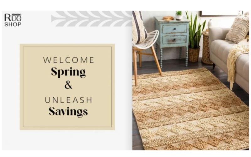 Unleash Spring savings with Rugshop's buy one, get another 50% off deal!