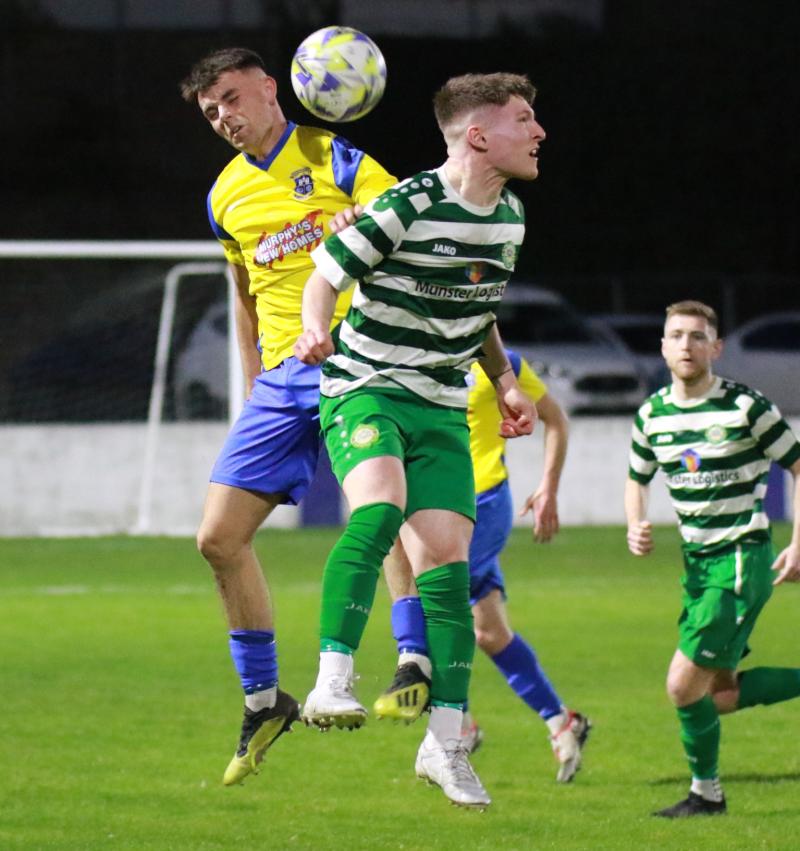 Premier Division action in Limerick District League junior soccer action