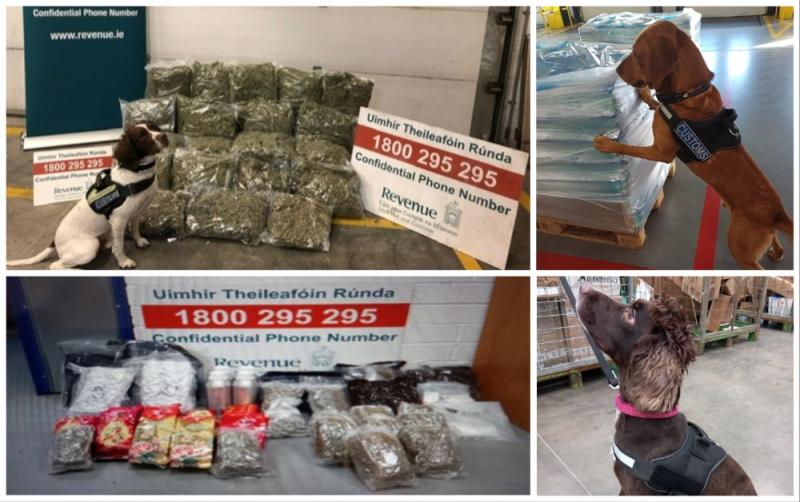 Detector dogs sniff out €1.2m worth of drugs and designer goods destined for Irish addresses