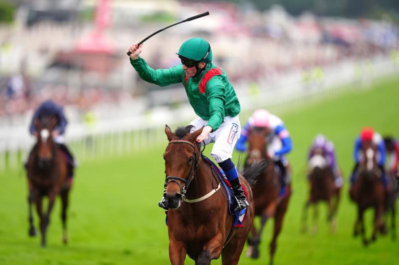 WATCH: Limerick jockey celebrates thrilling win in Epsom Oaks