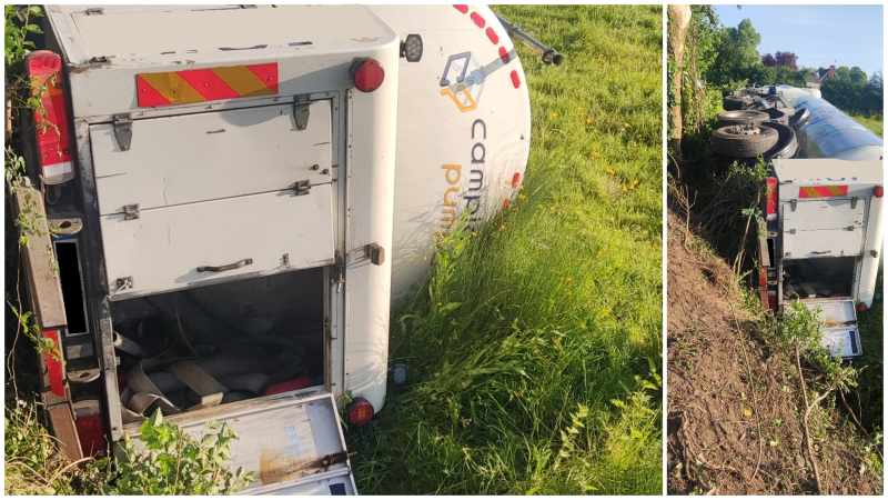 Lorry overturns following collision on rural road in Limerick