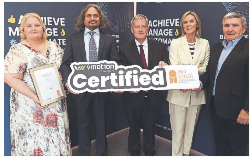 VMotion IT Solutions Ltd of Limerick Achieves Prestigious ISO 27001 Certification for Cloud Technology Services