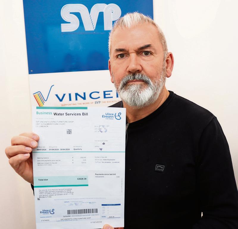 Limerick charity shop boss gets eye-watering bill from Uisce Eireann