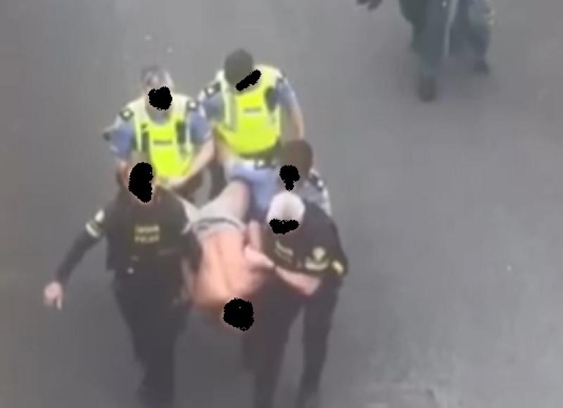 Limerick gardai forced to carry bare-chested man after incident 