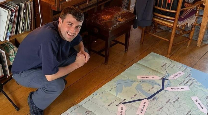 DJ Fred Again seen to enjoy a Guinness while preforming a private gig for loved ones 