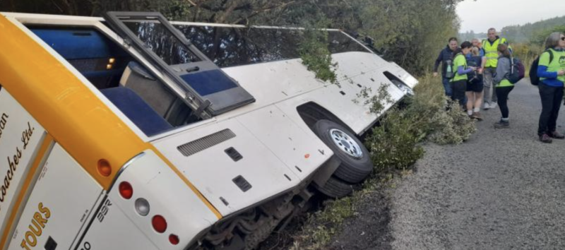 Several people taken to hospital after bus crash on Carrick Camino Walk