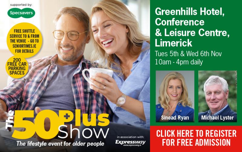 Save the dates! The 50 Plus Show is returning to Limerick - with FREE admission