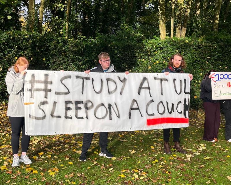 Students protest University of Limerick's 'lack of meaningful action' towards accommodation issues