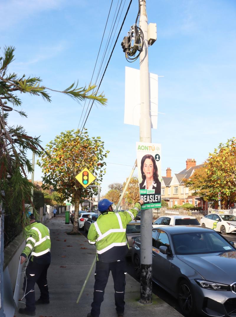 General Election posters removed in Limerick city following 'serious safety concern'