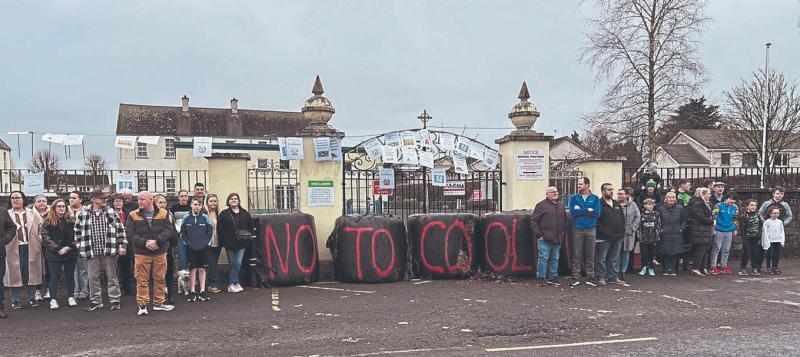Silage bale barricade outside Limerick convent over plans for building