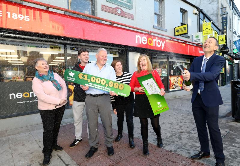 Celebrations as Ireland's oldest family newsagent sells winning Millionaire Raffle ticket