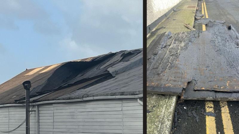 Couple forced to flee their home after neighbouring roof collapses during Storm &Eacute;owyn