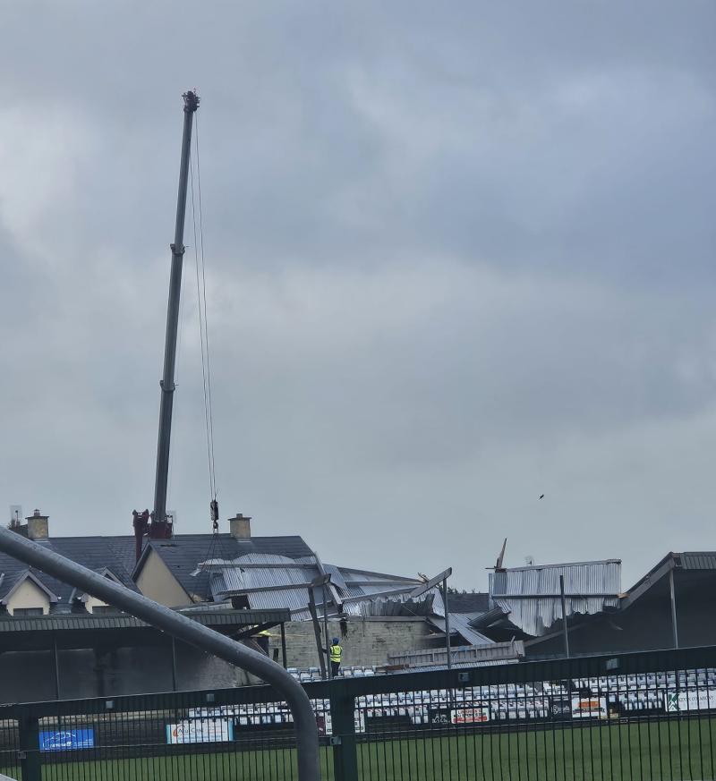 Clearing works underway at Limerick GAA club grounds damaged in Storm &Eacute;owyn