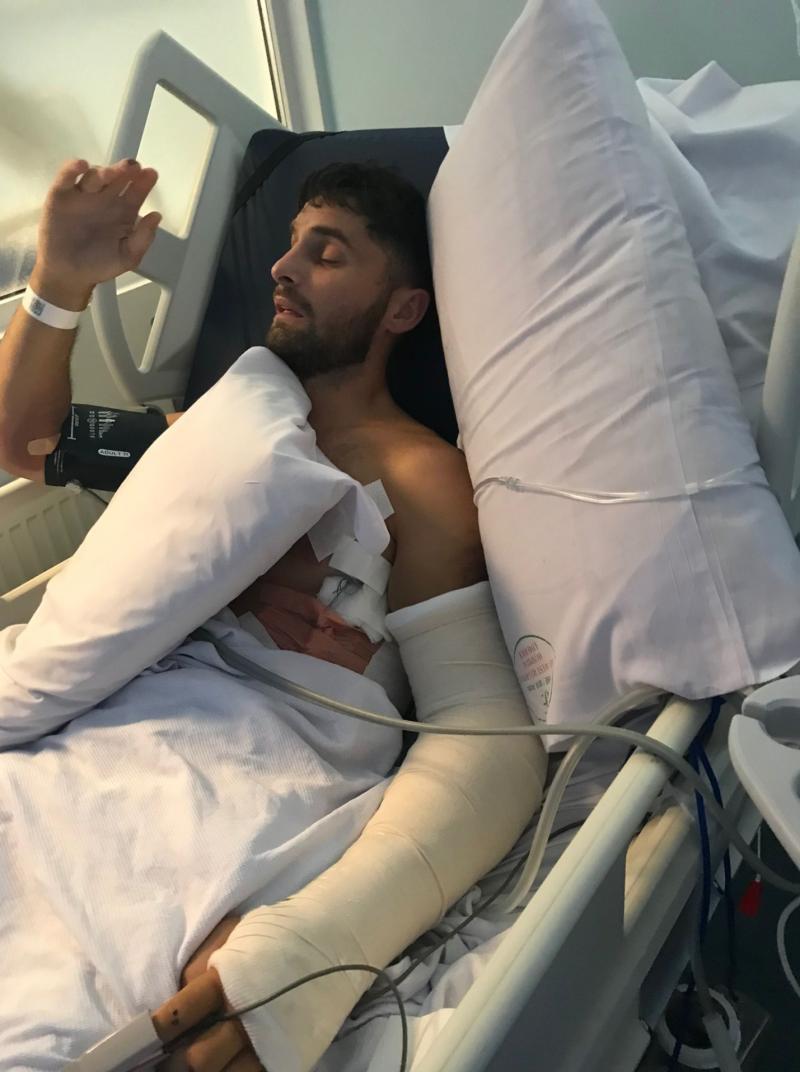 Photos of best friend in Limerick hospital two days after beaten black and blue by Hayes brothers 