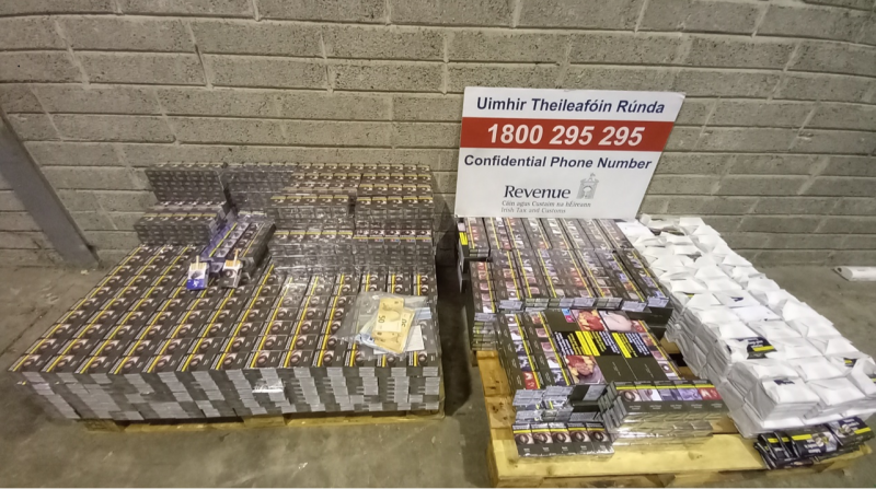 Revenue seize tobacco products worth almost €1.4 million in Rosslare Europort, Limerick and Tipperary