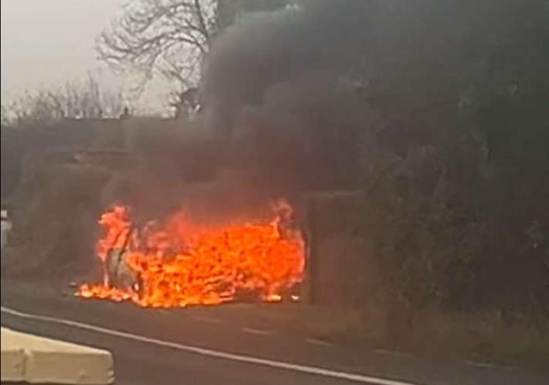 Car bursts into flames in Limerick seconds after driver gets out